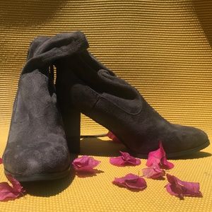 Grey Heeled Boots Size 10